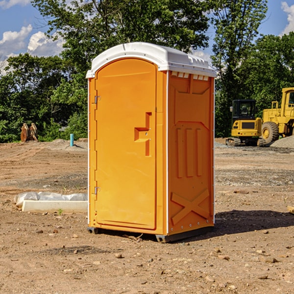 how often are the porta potties cleaned and serviced during a rental period in Turon